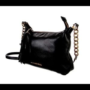 Michael Kors black crossbody bag with gold chain hardware